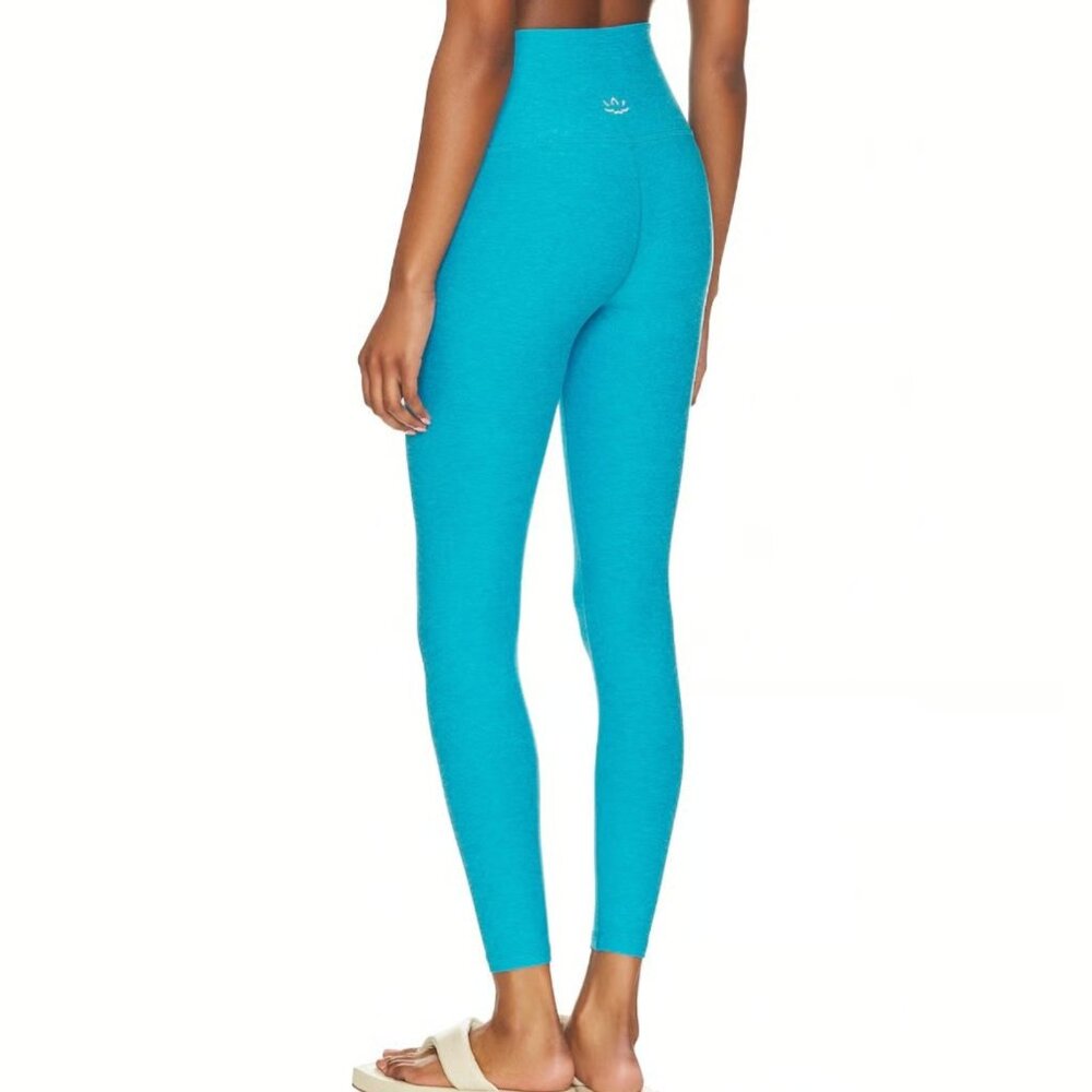 Beyond Yoga Spacedye Caught in the Midi High Waisted Legging Blue Heather Size M